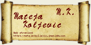 Mateja Koljević vizit kartica